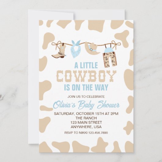 Westerne uitnodiging tot het indienen van Baby sho (Voorkant)