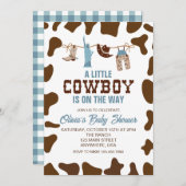 Westerne uitnodiging tot het indienen van Baby sho (Voorkant / Achterkant)