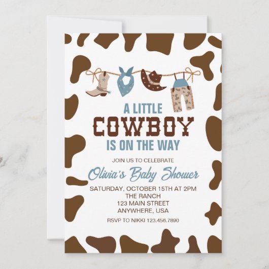 Westerne uitnodiging tot het indienen van Baby sho (Voorkant)