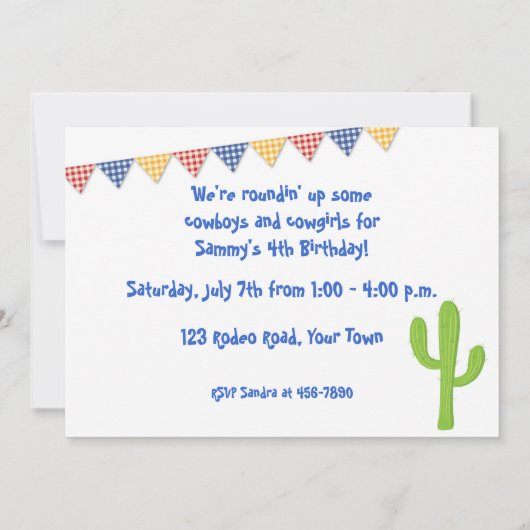 Westerne uitnodiging tot het indienen van bekende (Achterkant)