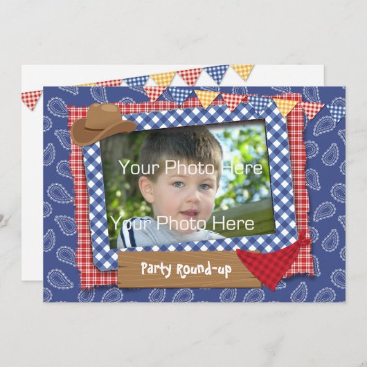 Westerne uitnodiging tot het indienen van bekende  (Voorkant / Achterkant)