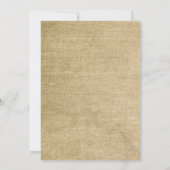 Westerne uitnodiging tot het Jubileum Burlap (Achterkant)