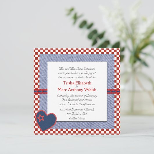 Westerne uitnodiging tot het uitzenden van een har (Staand voorkant)