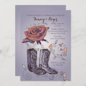 Westerne uitnodiging tot Roos (Voorkant / Achterkant)