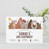 Westerne uitnodiging van Cowboy 2e verjaardag (Staand voorkant)