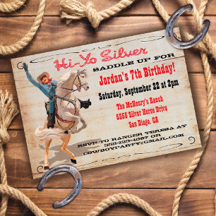 Westerne uitnodiging van Cowboy Birthday Party