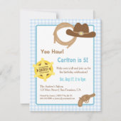 Westerne uitnodiging van Cowboy Kinder Birthday (Voorkant)