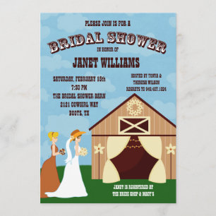 Westerne uitnodiging van Cowgirl Barn Bridal