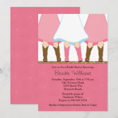 Westerne Uitnodiging van de Bridal van Boots (Voorkant / Achterkant)