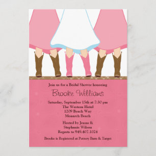 Westerne Uitnodiging van de Bridal van Boots