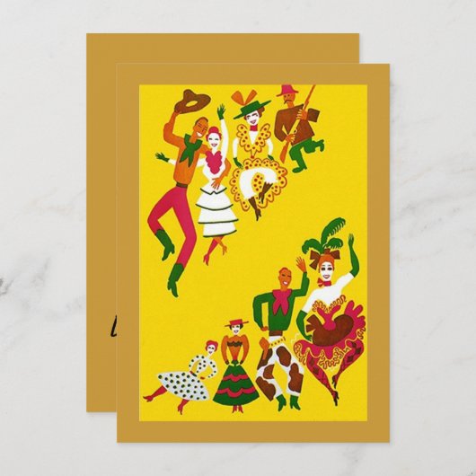 Westerne uitnodiging van de Wild West Party over t (Voorkant / Achterkant)