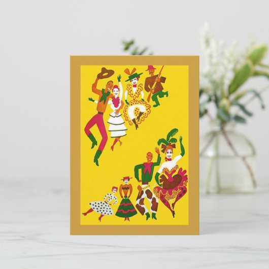 Westerne uitnodiging van de Wild West Party over t (Staand voorkant)