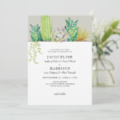 Westerne uitnodiging van Hacienda Cactus Garden We (Staand voorkant)