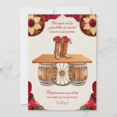 Westerne uitnodiging van Quinceanera Quince Anos (Achterkant)