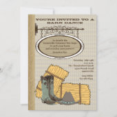 Westerne uitnodiging voor Barn (Voorkant)