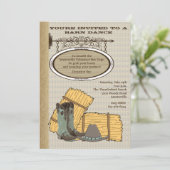 Westerne uitnodiging voor Barn (Staand voorkant)