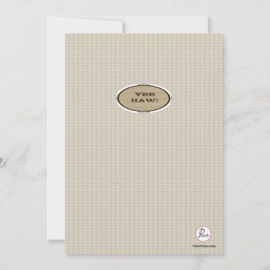 Westerne uitnodiging voor Barn (Achterkant)