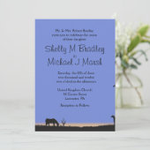 Westerne uitnodiging voor bruiloft (Staand voorkant)