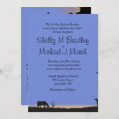 Westerne uitnodiging voor bruiloft (Voorkant / Achterkant)