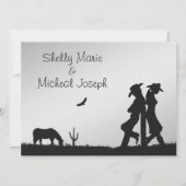 Westerne uitnodiging voor bruiloft (Achterkant)