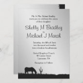 Westerne uitnodiging voor bruiloft (Voorkant / Achterkant)