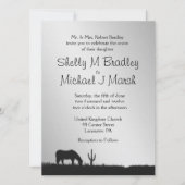 Westerne uitnodiging voor bruiloft (Voorkant)