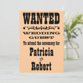 Westerne uitnodiging voor bruiloft (Staand voorkant)
