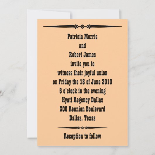 Westerne uitnodiging voor bruiloft (Achterkant)