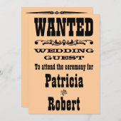 Westerne uitnodiging voor bruiloft (Voorkant / Achterkant)