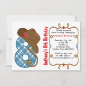 Westerne uitnodiging voor de geboorte van Big Eigh (Voorkant)