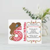 Westerne uitnodiging voor de geboorte van Big Five (Staand voorkant)