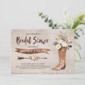 Westerne uitnodiging voor een bridal (Staand voorkant)