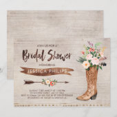 Westerne uitnodiging voor een bridal (Voorkant / Achterkant)