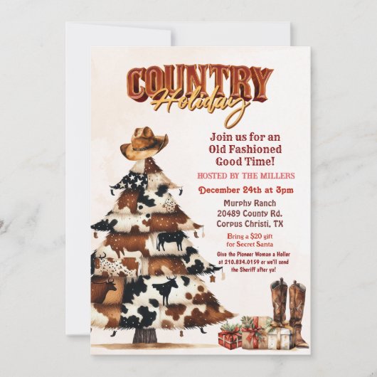 Westerne uitnodiging voor een nationale feestdag (Voorkant)