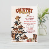 Westerne uitnodiging voor een nationale feestdag (Staand voorkant)