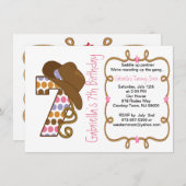 Westerne uitnodiging voor een zeven meisjes (Voorkant / Achterkant)