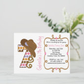 Westerne uitnodiging voor een zeven meisjes (Staand voorkant)