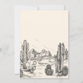 Westerne uitnodiging voor geboorte opzadelen (Achterkant)