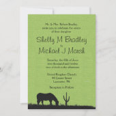 Westerne uitnodiging voor groene bruiloft (Voorkant)