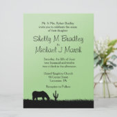 Westerne uitnodiging voor het huwelijk (Staand voorkant)