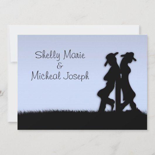 Westerne uitnodiging voor het huwelijk (Achterkant)