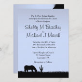 Westerne uitnodiging voor het huwelijk (Voorkant / Achterkant)