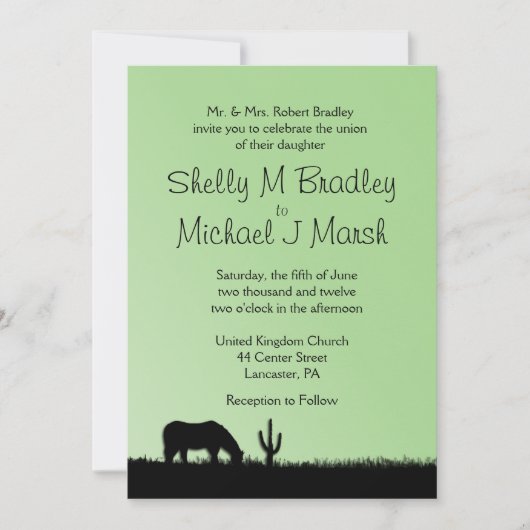 Westerne uitnodiging voor het huwelijk (Voorkant)