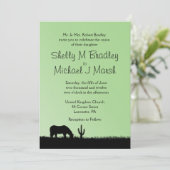 Westerne uitnodiging voor het huwelijk (Staand voorkant)