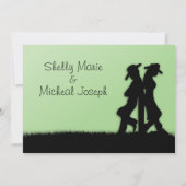 Westerne uitnodiging voor het huwelijk (Achterkant)