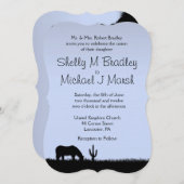 Westerne uitnodiging voor huwelijksthema (Voorkant / Achterkant)