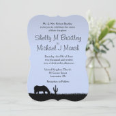 Westerne uitnodiging voor huwelijksthema (Staand voorkant)