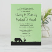 Westerne uitnodiging voor huwelijksthema (Staand voorkant)