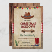 Westerne uitnodiging voor kerstfeest (Voorkant / Achterkant)