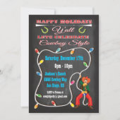 Westerne uitnodiging voor kerstfeestdagen van Cowb (Voorkant)